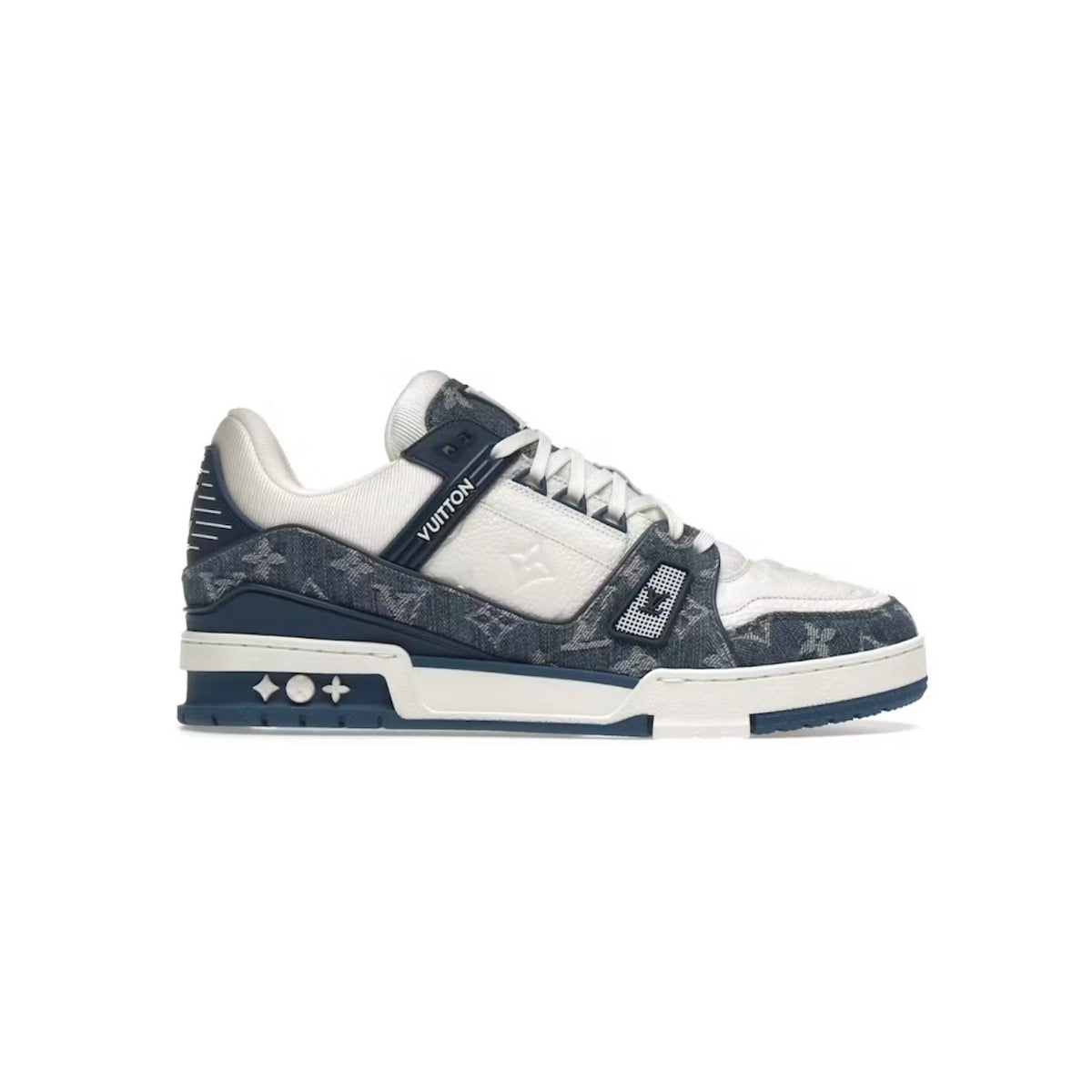 LV Trainer Monogramme Denim Blanc / Bleu