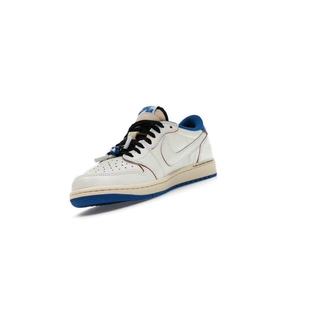 AJ1 Rétro Low OG SP Fragment x Travis Scott Sail Bleu Militaire
