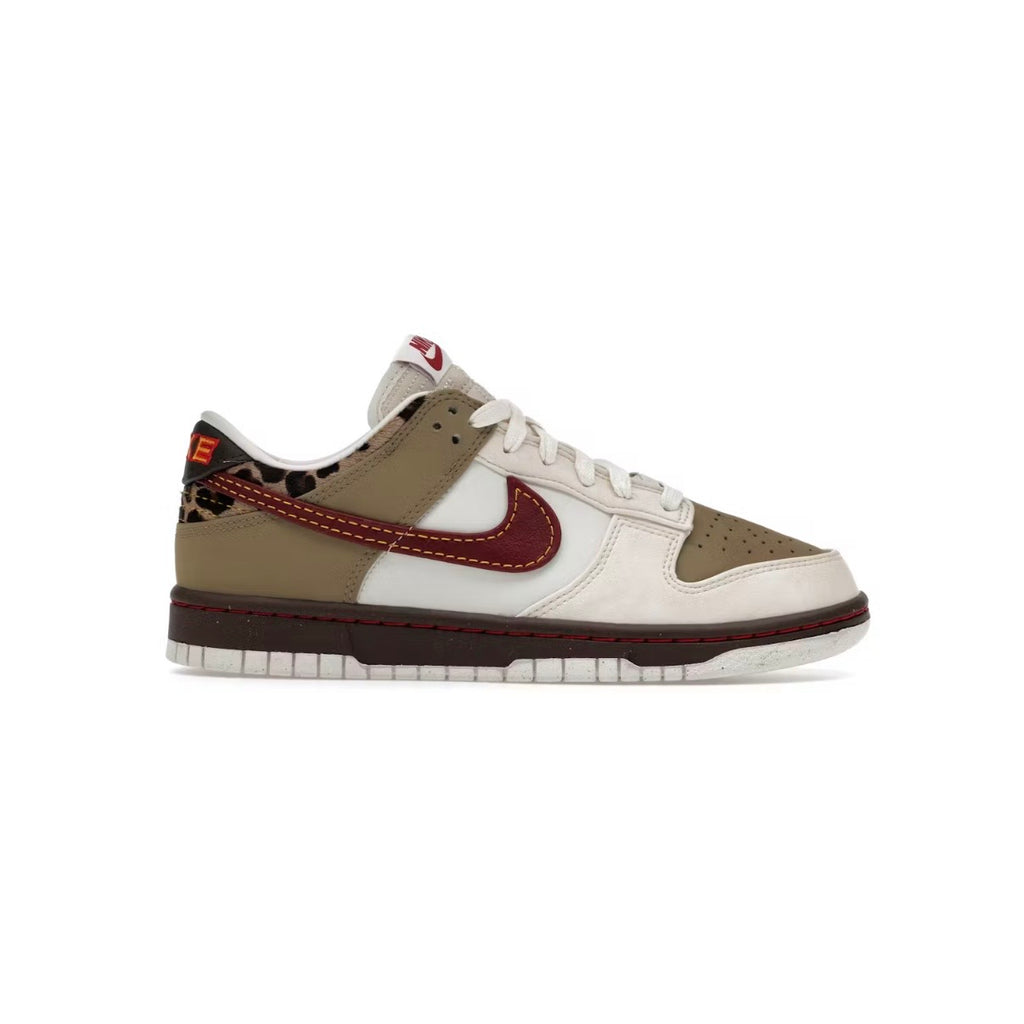 Dunk Low Retro Khaki Team Red Pearl White