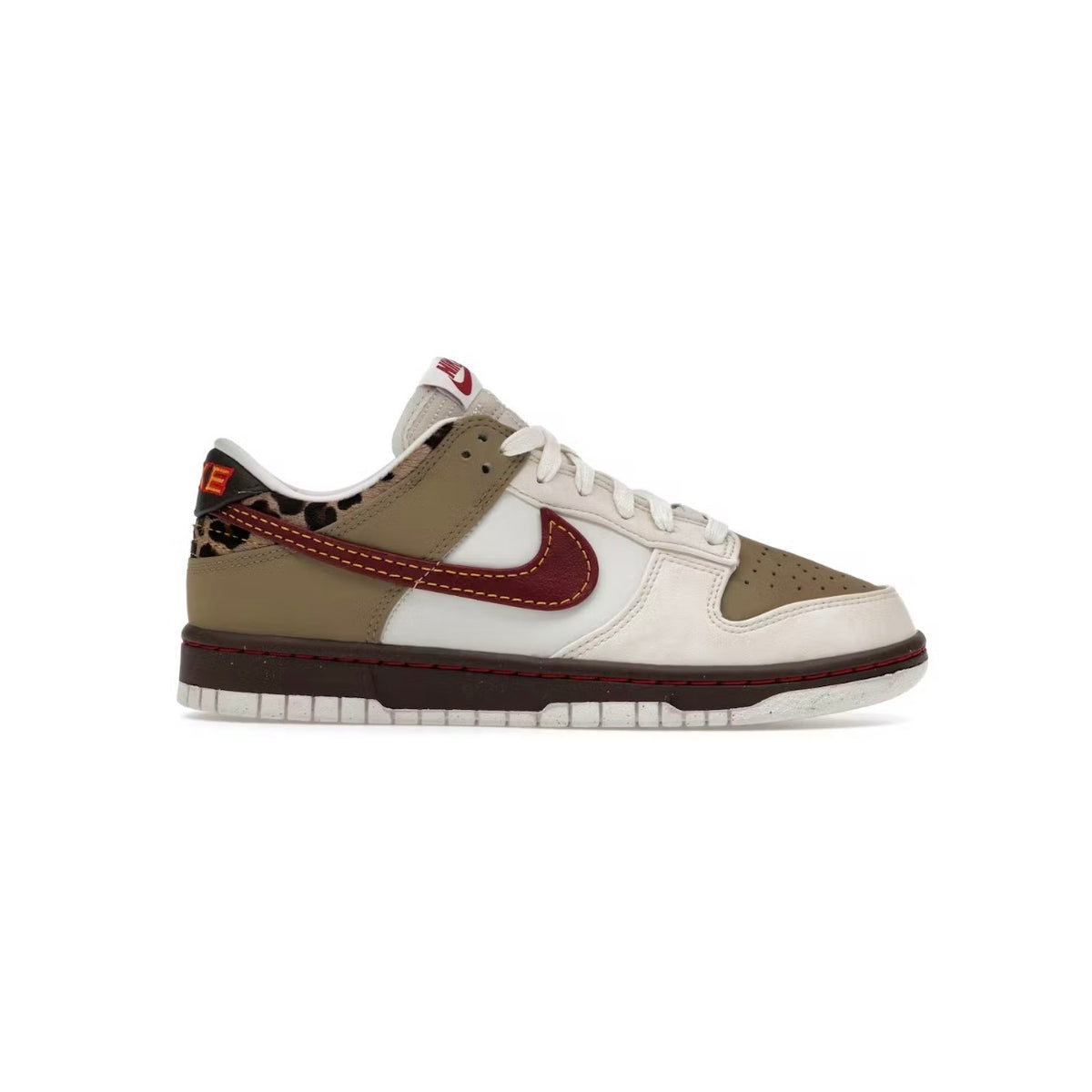 Dunk Low Retro Khaki Team Red Pearl White